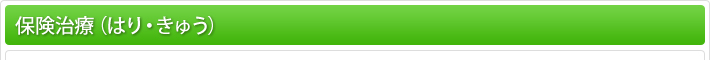 保険治療（はり・きゅう）